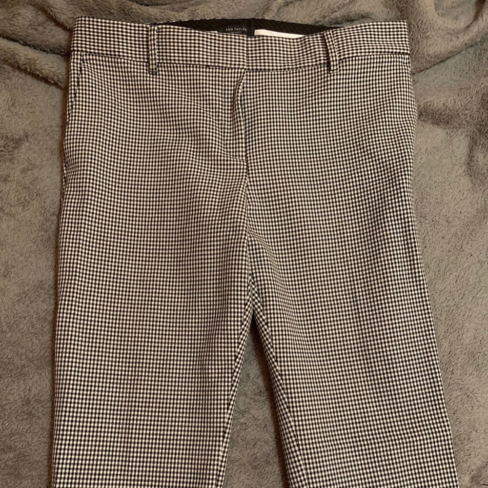 Skinny Gingham Dress Pants
